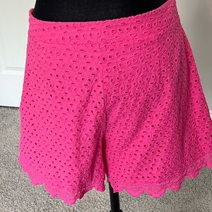 Pink Eyelet Women's Shorts